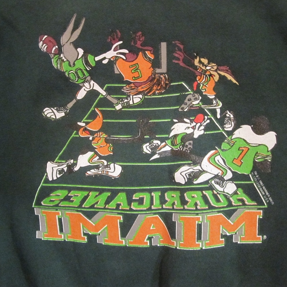 SALE!!! Rare vintage Looney Tunes Toons Miami crew neck 1993.